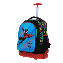 Cargar imagen en el visor de la galería, Mochila Grande Con Ruedas Y Luces Led Chenson Miles Morales Marvel Feiquer MM70322-3
