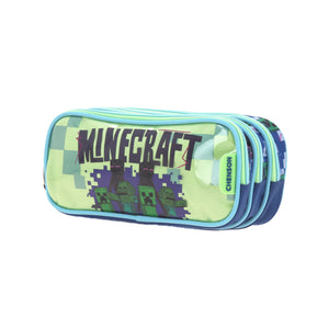 Lapicera Estuche Triple Escolar Chenson Minecraft Prole MC66296-9