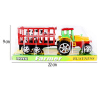 1 Tractor Friccion Granja Remolque Juguete De Importacion SH458716
