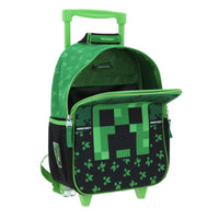 Mochila Chica Chenson Ruedas Niño Escolar Kinder Preescolar Minecraft Dupper MC66085-G

