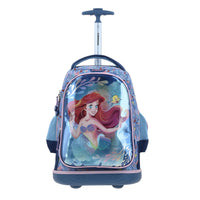 Mochila Chenson Con Ruedas Y Luces Led Disney Princesas Ariel Escolar Primaria PR70156-9 Agry
