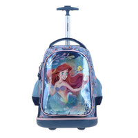 Mochila Chenson Con Ruedas Y Luces Led Disney Princesas Ariel Escolar Primaria PR70156-9 Agry
