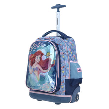 Cargar imagen en el visor de la galería, Mochila Chenson Con Ruedas Y Luces Led Disney Princesas Ariel Escolar Primaria PR70156-9 Agry
