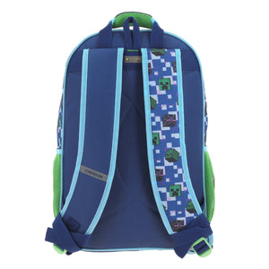 Set Chenson Mochila Lonchera Lapicera Para Niño Escolar Primaria Minecraft Plore MC66294-9