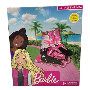 Patines con Luz Barbie Linea Talla Ajustable T378380 Juguete de Importación