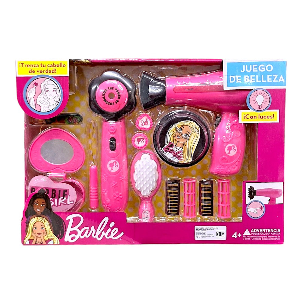 CYC Juego de Belleza Trenzadora de Verdad Con Pistola y Luces Juguete De Importacion T378781