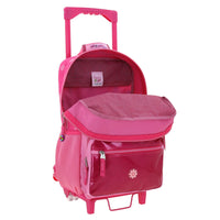 Set Mochila Ruedas Lonchera Lapicera Primaria Chenson Happy Girl HG66144-P Carro de Fabrica
