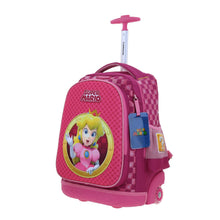 Cargar imagen en el visor de la galería, Mochila Escolar Grande Con Ruedas Y Luces Led Chenson Mario Bros Peach MB70734-P Barb
