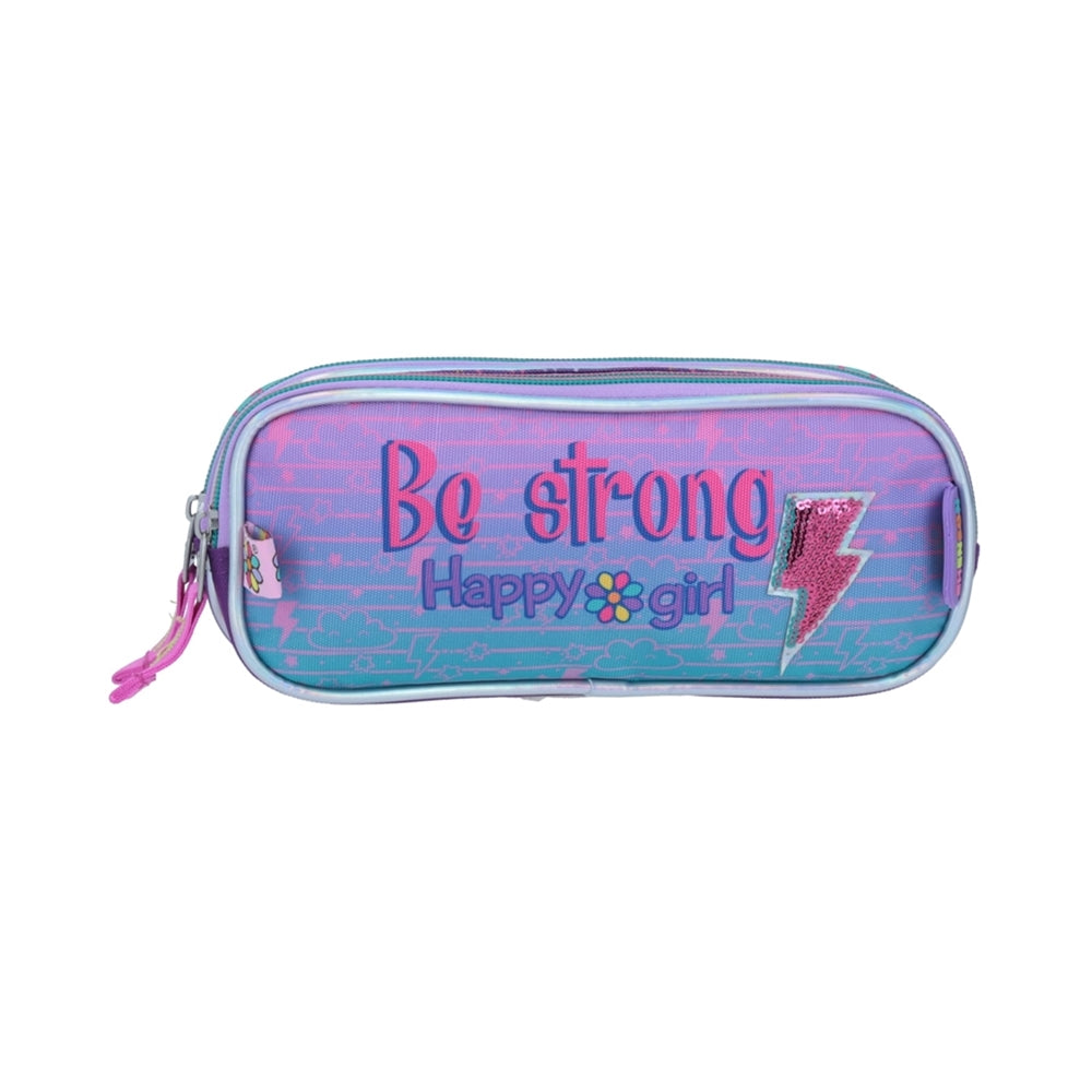 Lapicera Estuche Escolar Happy Girl Chenson Nube Glitery