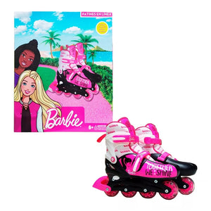 Patines con Luz Barbie Linea Talla Ajustable T378380 Juguete de Importación