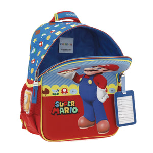 Set Chenson Mochila Lonchera y Lapicera Chica Chenson Preescolar Kinder Mario Bros Mush MB66262-9