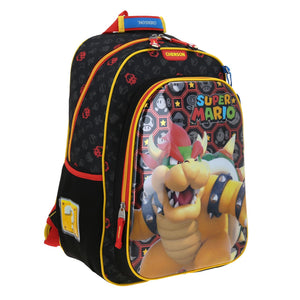 Set Chenson Mochila Lonchera Lapicera Para Niño Escolar Primaria Mario Bros Bowser Rewo MB66317