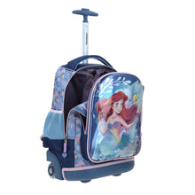 Cargar imagen en el visor de la galería, Mochila Chenson Con Ruedas Y Luces Led Disney Princesas Ariel Escolar Primaria PR70156-9 Agry
