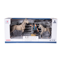 CYC Set De Granja Con Caballos Maqueta Juguete de Importación SH21013598
