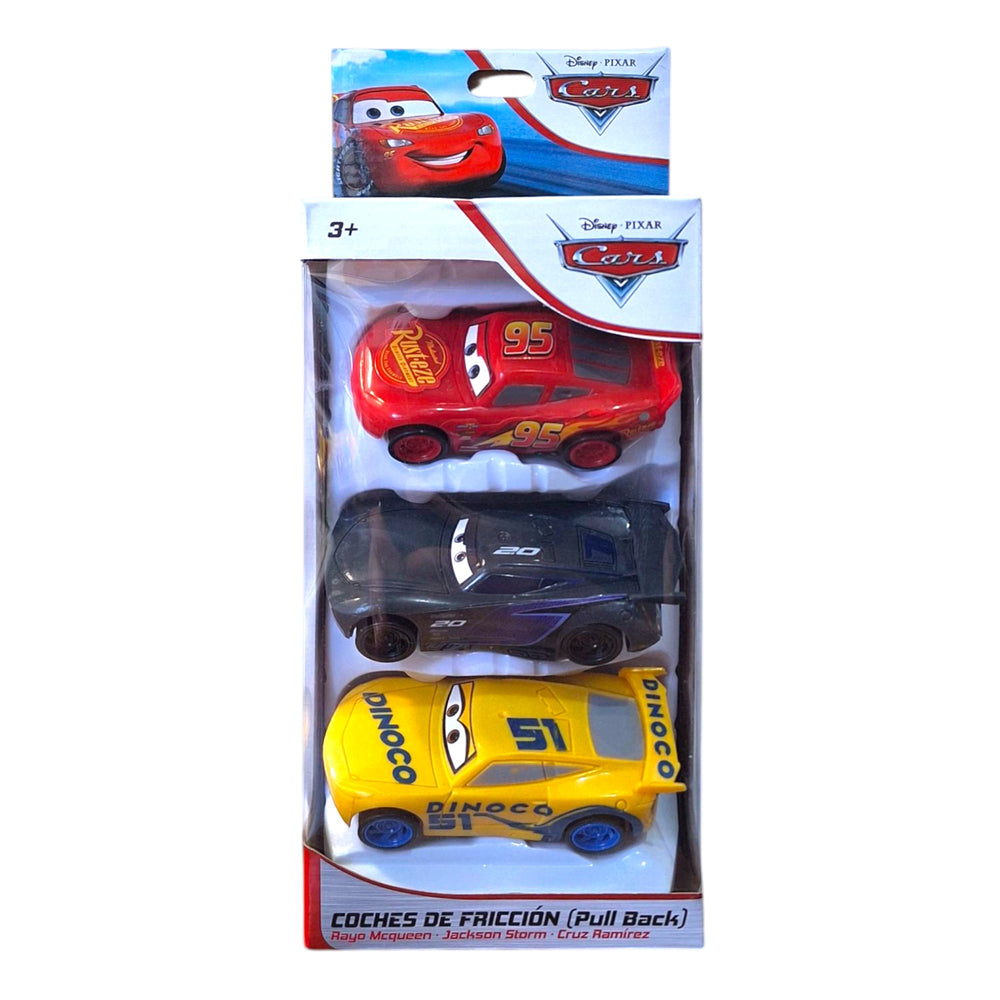CYC Paquete 3 Carro Friccion Cars Rayo Cruz y Jackson Juguete de Importacion T363444