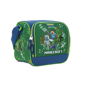 Set de Mochila Ruedas Lonchera Lapicera Escolar Grande Chenson Minecraft Dudol MC66072-G