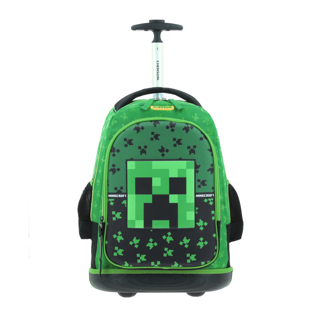 Mochila Chenson Ruedas Y Luz Niño Escolar Primaria Minecraft Dupper MC66086-G Carro de Fabrica