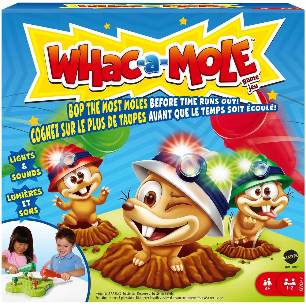 Juego de mesa WHAC-a-MOLE GVD47 Mattel