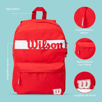 Mochila Grande Wilson Juvenil Roja WLS089-BP136D
