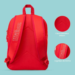 Mochila Grande Wilson Juvenil Roja WLS089-BP136D