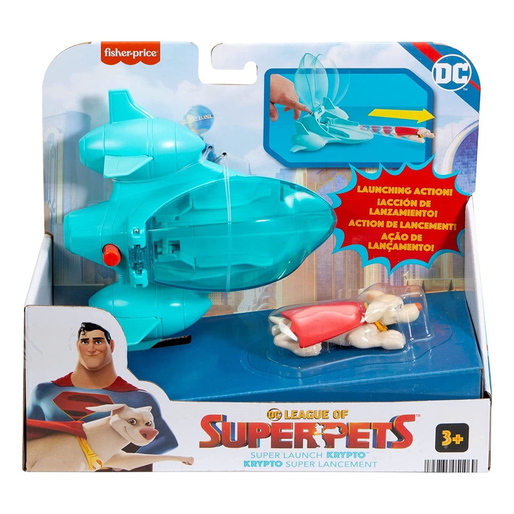 Fisher-Price DC League of Super Pets, Vehículo Lanzador Krypto HGL18 Mattel